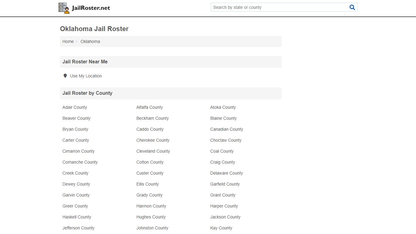 Oklahoma Jail Roster